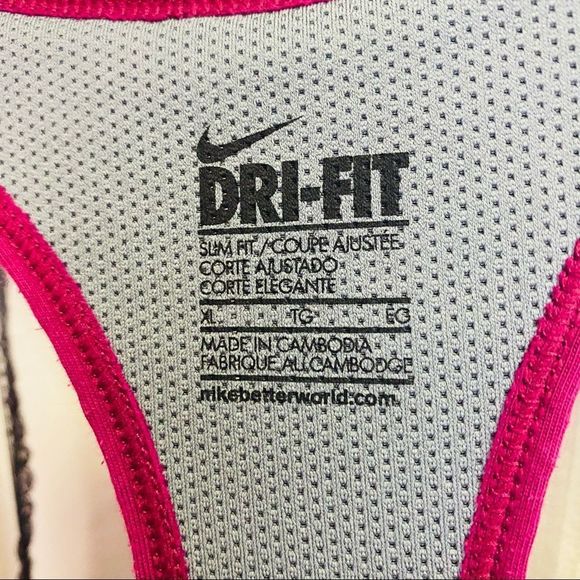 NIKE DriFit Pink Magenta Racerback Sports Bra Top - Picture 7 of 9